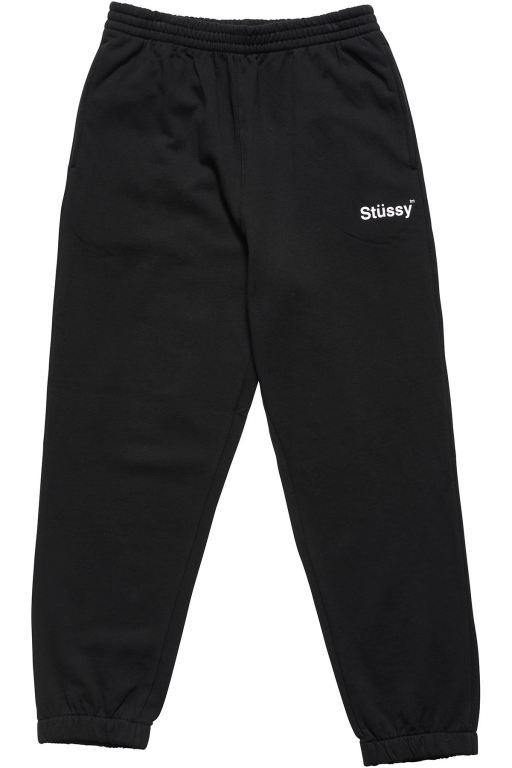 Stussy Mens Text Fleece Track Pants Black - SHQYE0425